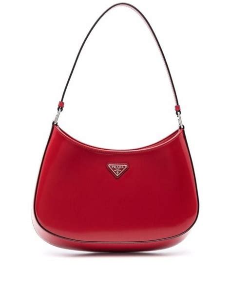 patent red prada bag|Prada cleo hobo bag.